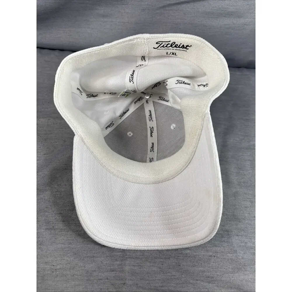 Titleist Pro V1 FootJoy Golf Hat White Size L/XL‎ Flex Fit Performance Outdoor
